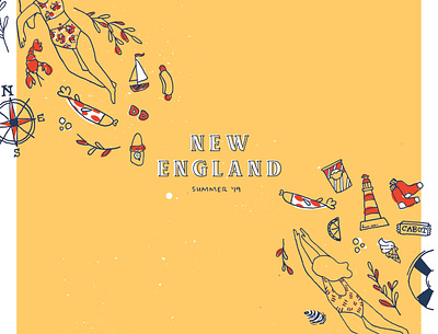 New England Brew Poster Design beer design illustration ui vector