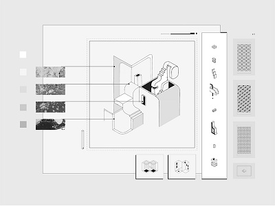 Isometric poster city isometric pattern perspective poster shapes stairs