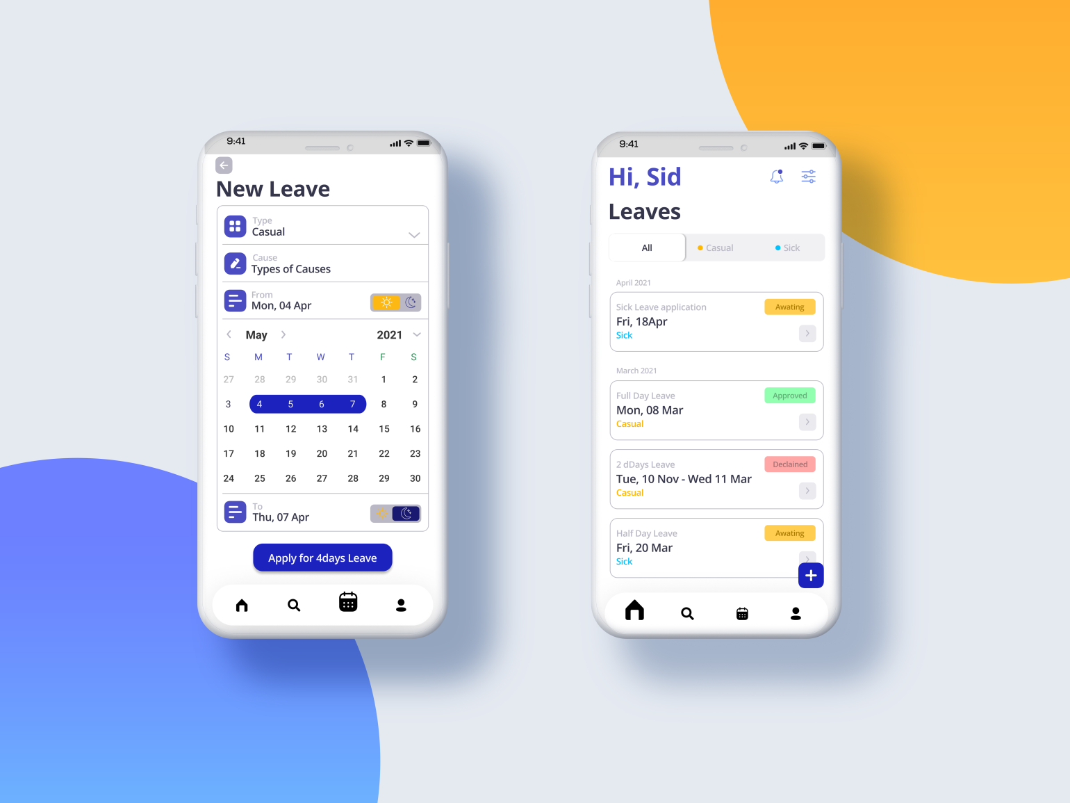 Leave Management App by Designerkid Studio on Dribbble