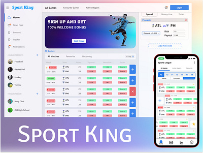 Sport King betting play sports ui