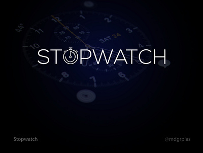 stopwatch brand branding clean creative design graphic design icon illustration logo logomark minimal minimalist stopwatch time ui unique ux vector watch web