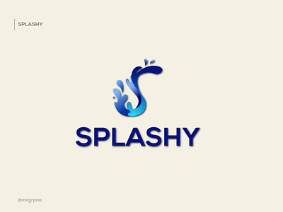 Splashy branding clean cosmetic creative design gradient graphic design icon illustration logo logomark minimal minimalist splash ui unique vector water web women