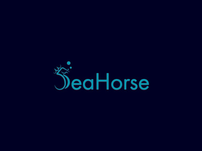 SeaHorse 3d animal branding clean creative design graphic design horse illustration logo logoart logomark minimal minimalist motion graphics natural ocean sea ui unique