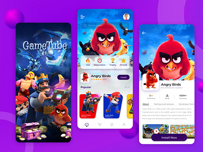 GameTube Mobile  App UI
