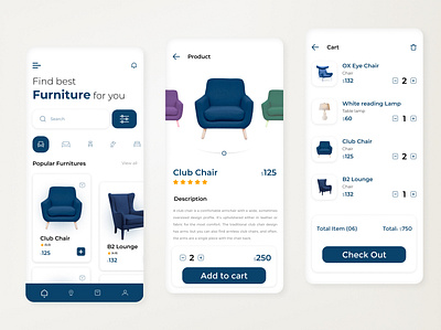 Ecommerce Mobile App brand branding creative design ecommerce ecommerce mobile app eshop furniture illustration mdgrpias minimal mobile mobile app online shop shop shopping trending ui unique ux