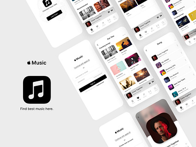 Apple Music App Redesign Challenge app ui challenge apple apple music app ui daily ui challenge music app ui design user experience user interface