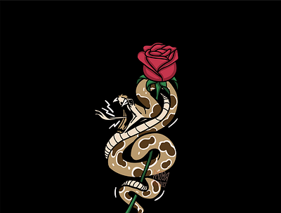 THE SNAKE PROTECT ROSE AND MAKING LOVE animal branding chillout logo logo design retro badges retro design rose skull snake snake illustration snake vector ui ux vintage design