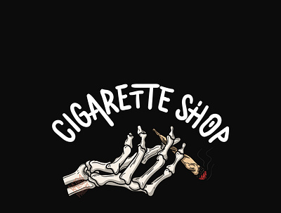 SMOKE WEED UNTILL DEATH branding chillout cigarette death illustration logo retro badges retro design skull smoker typography ui weeds