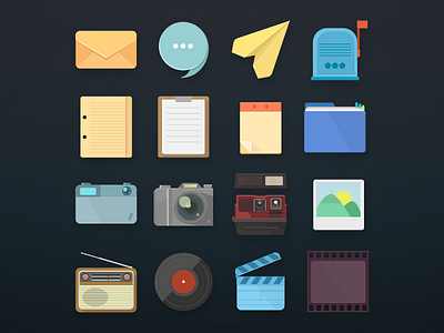 Icon pack 5 cartoon icon tolstovbrand vector