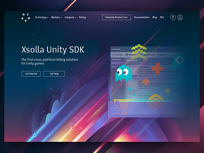 Illustration for corporate website (Unity SDK) cartoon illustration space tolstovbrand vector web design xsolla xsolla unity sdk