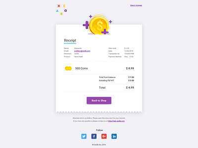 Сheck email template 1 - xsolla