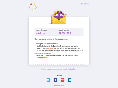 Сheck email template 3 - xsolla