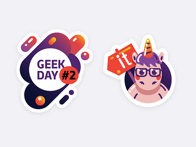 GeekDay #2 - stickers cartoon geek day geekbrains geekday icon stickers tolstovbrand vector