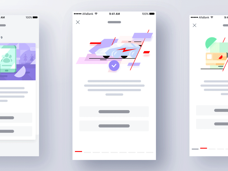Style of illustrations alfa bank alfabank app design designalfabank illustration tolstovbrand ui ux
