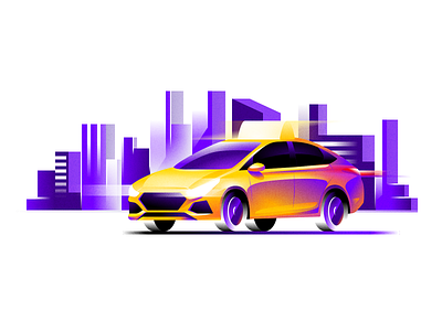 Illustration - taxi car cartoon illustration taxi tolstovbrand vector