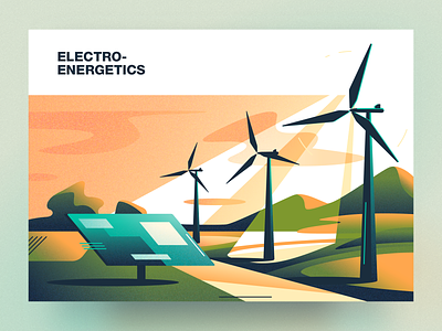 Electroenergetics analytical center cartoon electroenergetics illustration tolstovbrand vector
