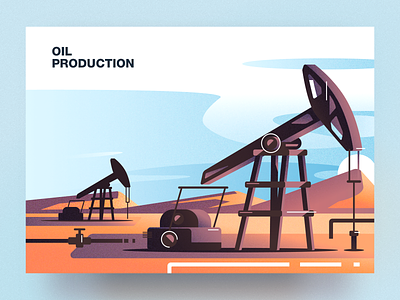 Oil production analytical center cartoon illustration oil production tolstovbrand vector