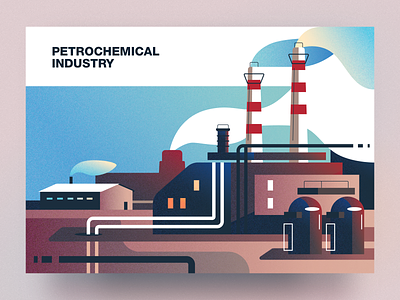 Petrochemical industry analytical center cartoon illustration petrochemical industry tolstovbrand vector