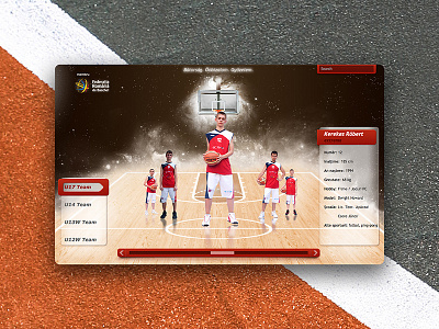 Basketball Team Website Design basketball design sports ui design webdesign website