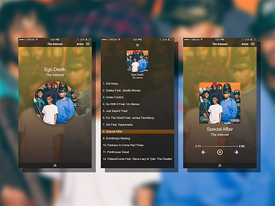 Music Player "App" app music player ui ux