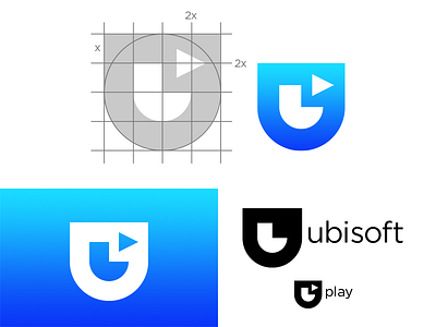 Ubisoft Logo Redesign brand identity branding game developer logo game development studio gaming icon indie game dev logo logo design logo designer logomark logotype