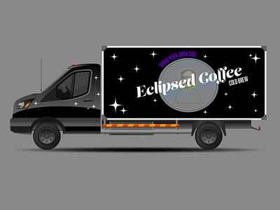 Eclipsed Coffee Truck Wrap branding clean design flat graphic design icon illustration illustrator minimal website