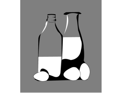Milk and Eggs Illustration art clean design flat graphic design illustration illustrator minimal