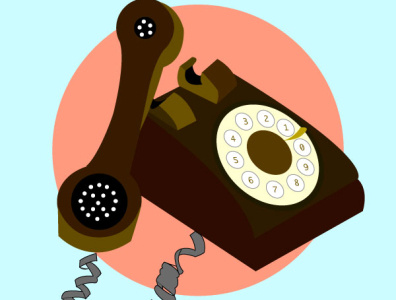 Rotary Telephone Illustration art branding clean design graphic design illustration illustrator minimal web