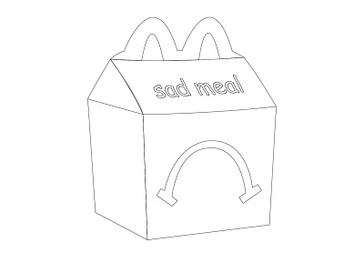 sad meal art clean design graphic design illustration illustrator logo minimal