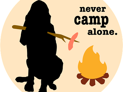 Never Camp Alone Bloodhound Design