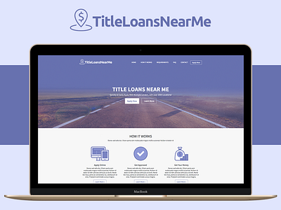 Title Loans Near Me - Landing Page automotive bootstrap bootstrap 4 landing page title loans ui design web design