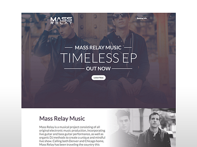 Mass Relay Music - Redesign bass dj edm music redesign ui design web design web sites