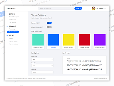 Documentation - Theme Settings design doc documentation documents illustration saas ui ui design ux ux design web design