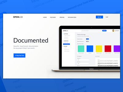 Documentation - Landing Page Cover cover design documentation hero landing page saas ui ui design ux ux design web design