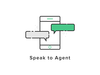 Speak to Agent - Illustration design icon illustration ui ux web