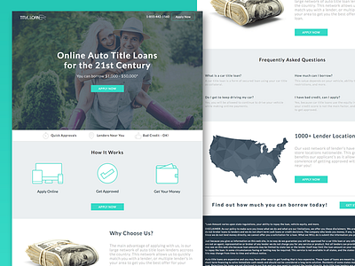 Title Loan Landing Page Design