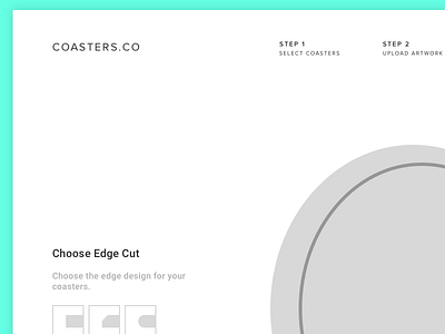 Wireframes - Coasters Ordering Screen