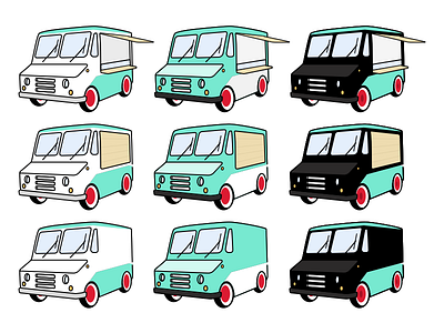 Food Truck Illustration car concept food food truck illustration rendering truck van vehicle