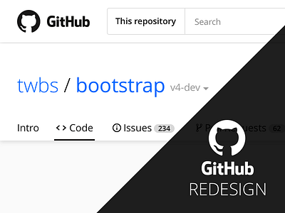 GitHub Redesign - 2017 challenge code daily design fork git github issues menu redesign ui ux