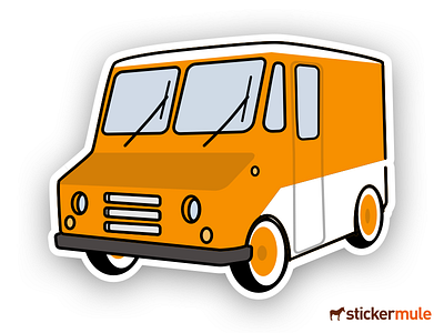 Food Truck Sticker - Sticker Mule Giveaway car donut food step sticker stickermule truck van