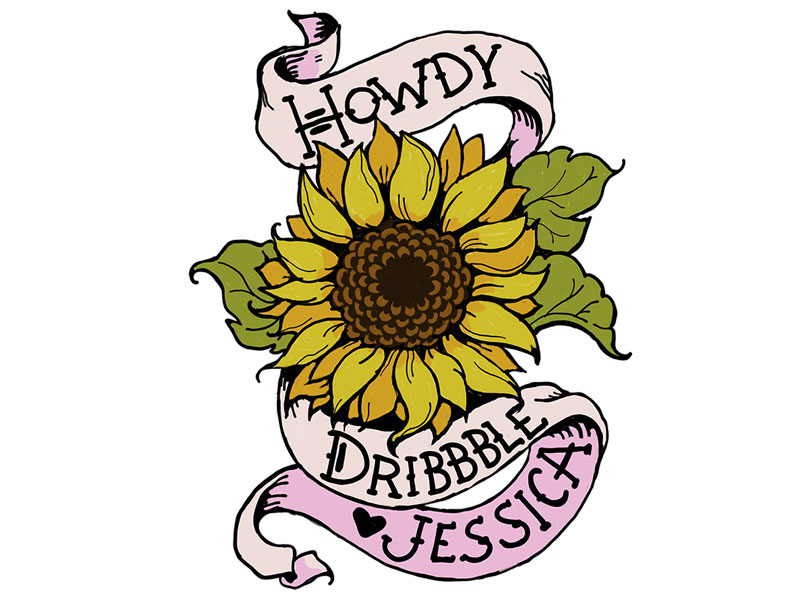 Debut Shot - Sunflower Tattoo by Jessica Harned on Dribbble