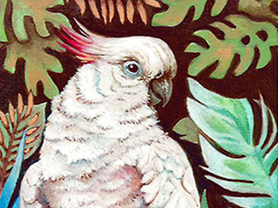 Bird of Paradise bird cockatoo painting tropical watercolor