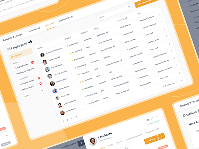 Yangol Admin Panel app crm experience design hrm product design responsive design saas app ui uiux ux web design