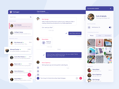 Messenger app concept attachment communication experience design messenger product design profile uiux visual design web design сhat