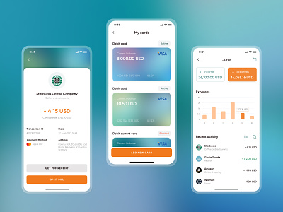 Internet Banking | Expenses tracking on Smart Bank bank account banking banking app bill expenses experience design money online banking product design statistic ticket uiux visual design wallet