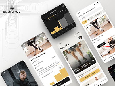 Sport Plus App | Part 1 experience design fitness app home page inspiration product design sport app statistic ui design uiux workout app