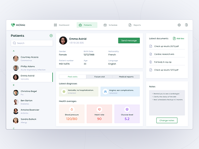 Patient History From Doctor Side Web clinic dashboard desktop doctor doctor appointment health healthcare hospital medicine minimal patient statistic web web app website