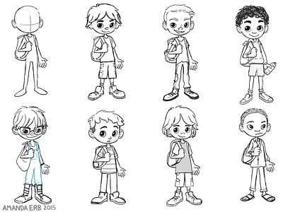 Boy Character Designs character design character development concept art illustration sketching