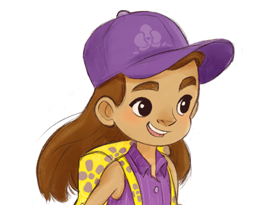 girl character crop character design digital art kidlitart purple