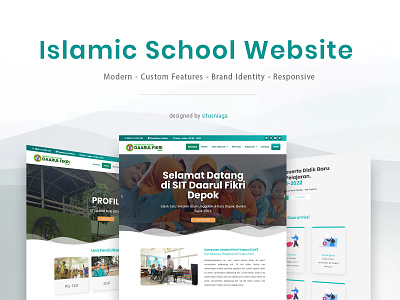 Islamic School Website branding course design education course islamic design islamic school islamic school website landing page learning school landing page school website ui web design website